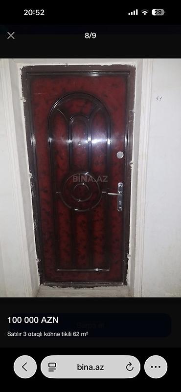 hovsanda ucuz ev satilir: Gəncə, 3 otaqlı, Köhnə tikili, 62 kv. m — 1