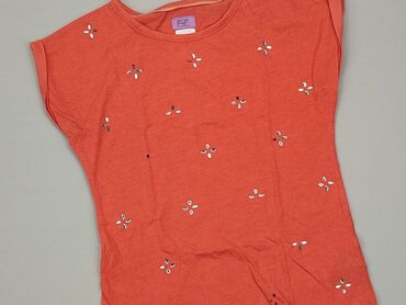 pomarańczowa koszulka dziecięca: T-shirt, F&F, 8 years, 122-128 cm, condition - Satisfying
