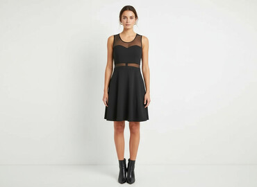 sukienka z przezroczystymi rękawami zalando: Women`s dress, size S