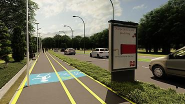 Фасадные 3D панели: Архитектурная 3D-визуализация уличной инфраструктуры Профессиональные — 11