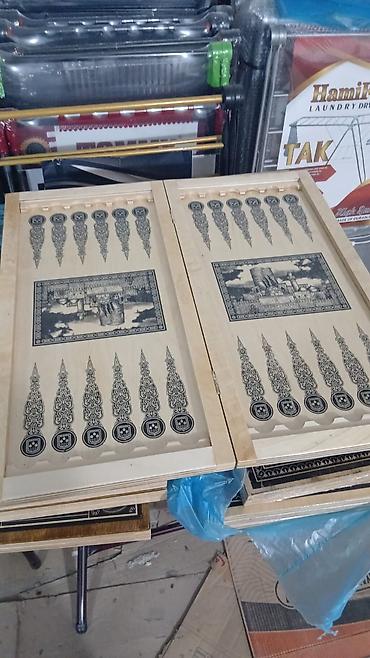 Nərdlər: Taxta nərd–şahmat dəsti - Material: cilalanmış təbii ağac - 2-si — 12