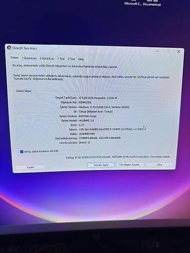 ikinci el monitör: Oyun və iş üçün tam yığılmış stasionar kompüter seti Komponentlər: - — 5