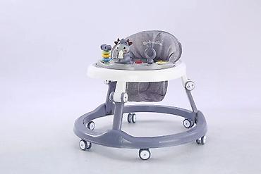 Детские ходунки Babywalker, серо-белый цвет. - Круглая устойчивая lalafo.kg да Детские ходунки Babywalker, серо-белый цвет. - Круглая устойчивая