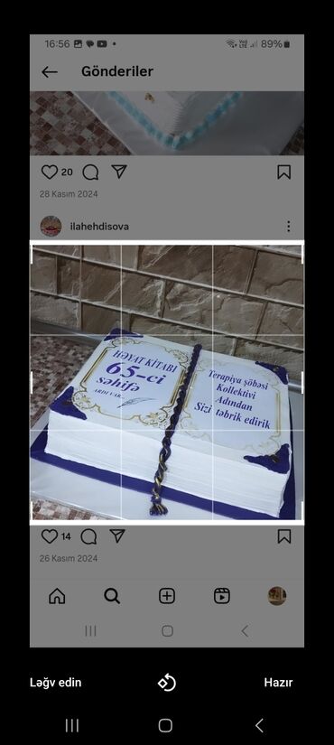 1 yas tortlari oglan ucun: Həyat kitabı formasında hazırlanmış bu şənlik tortu ağ və tünd göy