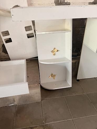 skaf ucuz: Ağ rəngli modul mebel dəsti - Material: MDF/Laminit, parlaq ağ səth — 2