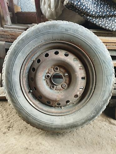 Колеса в сборе 205 / 60 / R 15, Зима, Б/у, 1 шт, Легковые, Железные, отверстий - 5