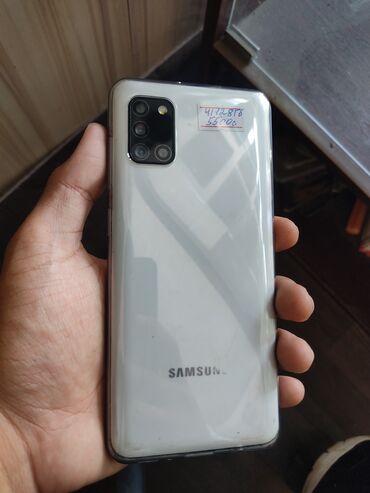 телефон флай fs526: Samsung Galaxy A31, Б/у, 128 ГБ, цвет - Белый, 2 SIM