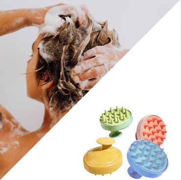 шапочка для мытья головы: Silicone massage shampoo brush - силиконовый массажёр для мытья