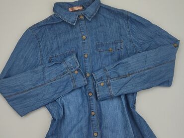 niebieska bluzki koszulowe: Tunika, XL, stan - Dobry