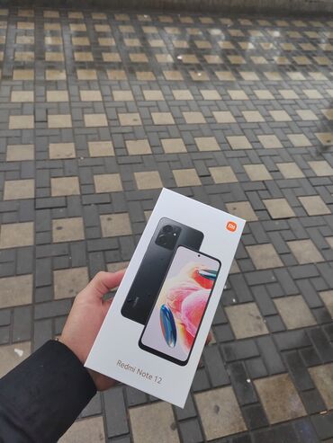 Xiaomi: Xiaomi Redmi Note 12, 128 ГБ, цвет - Черный, 
 Кнопочный, Отпечаток пальца