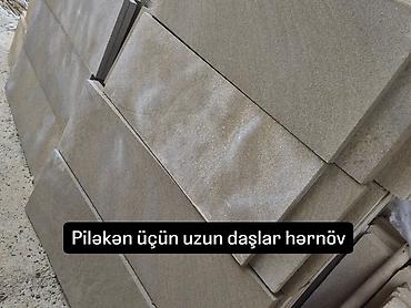 dekorativ daşlar: Pilləkən və fasad üçün kəsilmiş təbii daş plitələr - Məhsul: Uzun — 1