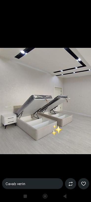 set mebel: İki ədəd açılan mexanizmlı tək nəfərlik çarpayı seti - Ölçü: təxmini — 1