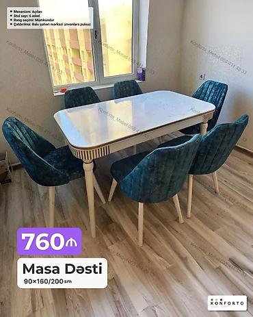 Ev və bağ: Masa Dəsti – 90×160/200 sm - Masa mexanizmi: açılan (uzadıla bilən) - — 1