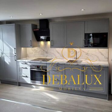 Sifarişlə mətbəx mebeli: Sifarişlə mətbəx dəsti, Özü çəkən petlələr, Sadə laminat, Kredit yoxdur, Rayonlara çatdırılma, Pulsuz çatdırılma — 30