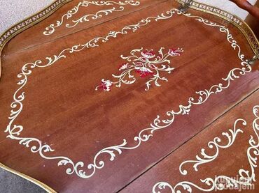 RS - Antique Drinks Carts: Stilska barska kolica za piće - intarzija - MOGUĆ PREVOZ U dobrom — 4