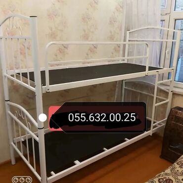 İkimərtəbəli uşaq çarpayıları: Oğlan və qız üçün, Yeni, Çarpayı, Matrassız, Siyirməsiz — 27