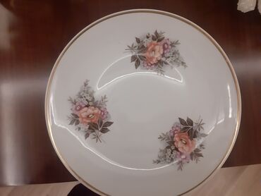 зеркальная посуда для фуршета: Тарелки, Набор из 2 шт., цвет - Белый, Фарфор, Россия
