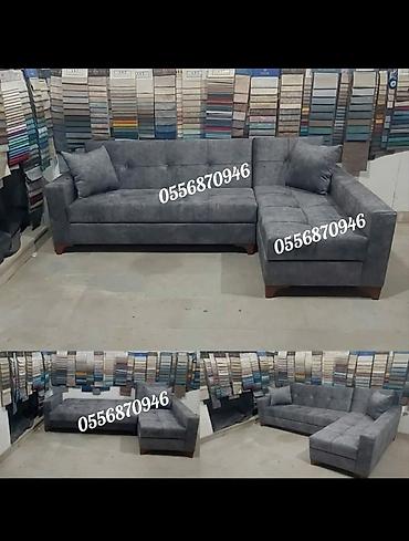 Sifarişlə divanlar: Künc divan, Qonaq otağı üçün, Parça, Bazalı, Açılan — 10