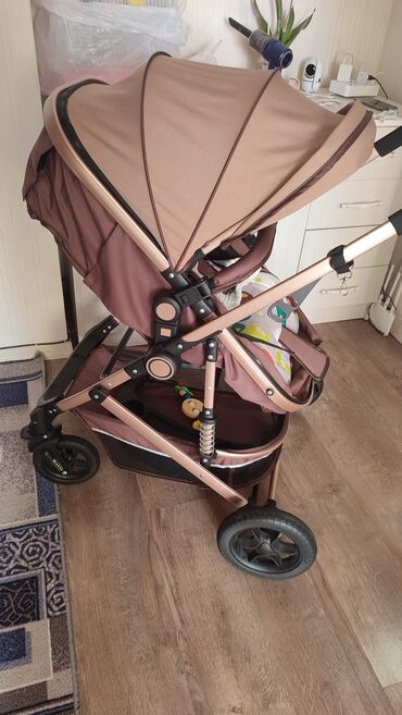 детская коляска 3 в 1: Коляска, цвет - Коричневый