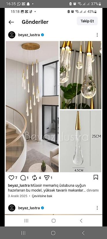gece ışığı: Çılçıraq, 10 və daha çox lampa, Şüşə — 1