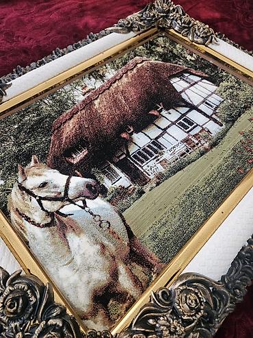 çay desmalı: "Xalça şəkil" təzə vəziyyətdədir söküyü, qırığı yoxdur. Ölçü 65x80 cm — 1