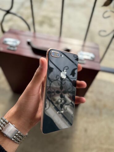 ayfon 6 s: IPhone 8 Plus, 64 GB, Jet Black, Barmaq izi, Simsiz şarj