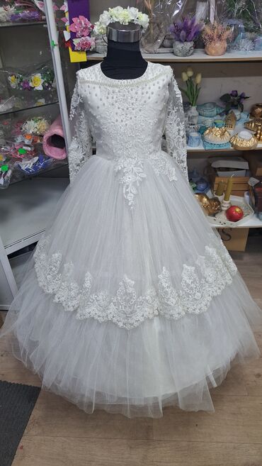 Платья: Детское платье, цвет - Белый, Новый — 9