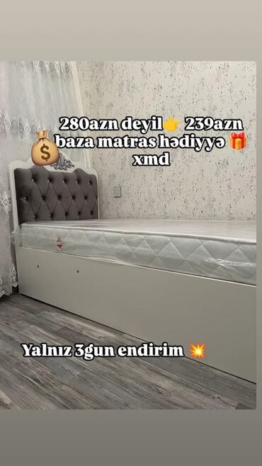hava dosekleri: Yeni, Təknəfərlik çarpayı, Bazalı, Matras ilə