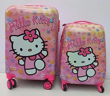Putni koferi i torbe: Hello Kitty set kofera – 2 kom - Dizajn: Roze, sa Hello Kitty motivom — 4