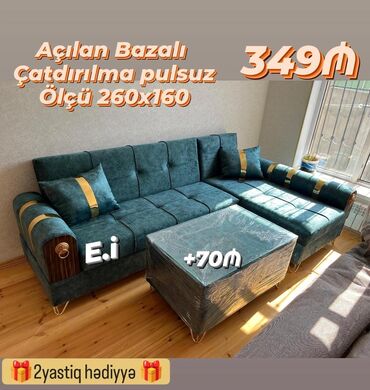 firuzeyi reng divan: Угловой диван, Новый, Раскладной, С подъемным механизмом