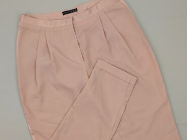 czarne spodnie z wysokim stanem z dziurami: Atmosphere, Material trousers for women, size M (EU 38)