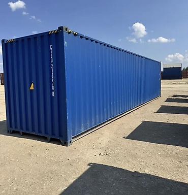 модульный дом из контейнера: Морской контейнер 40’ High Cube (HC), синий. Характеристики: - Тип — 2