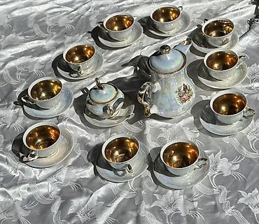 xrom caydan: Çay dəsti, rəng - Ağ, Farfor, 12 nəfərlik, Almaniya — 2