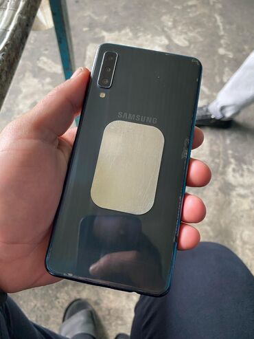 Samsung: Samsung Galaxy A7 2018, 64 GB, rəng - Göy, Barmaq izi, İki sim kartlı, Face ID
