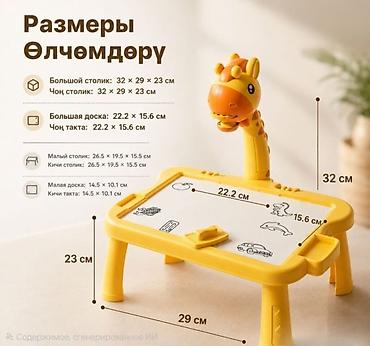 проекционный: Проекционный столик-рисовалка «Жирафик» с легко стираемой доской - — 3