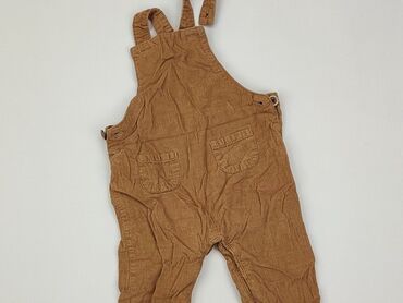 brązowe legginsy dla dzieci: Ogrodniczki, 6-9 m, stan - Dobry