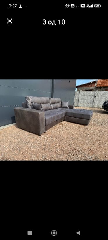 Ugaone garniture: Ugaona garnitura – moderni L oblik - Prostrana ugaona sofa sa dubokim — 10