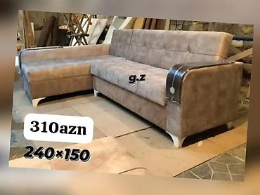 ucuz kunc divan: Künc divan — ölçü: 240×150 sm - L formalı künc divan - Yumşaq parça — 1