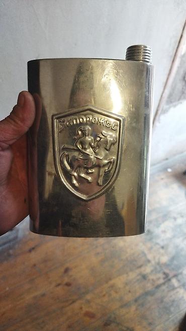 Böyük metal cib kolbası (flask) - Material: cilalanmış metal
