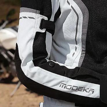 eb studio obuca: Modeka ženska moto jakna – sportski kroj, crno-bela - Materijali — 5