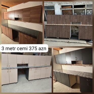 metbex kafelleri qiymeti: Metbex mebeli bir basa anbardan satis 3 metr 375 azn catdirilma