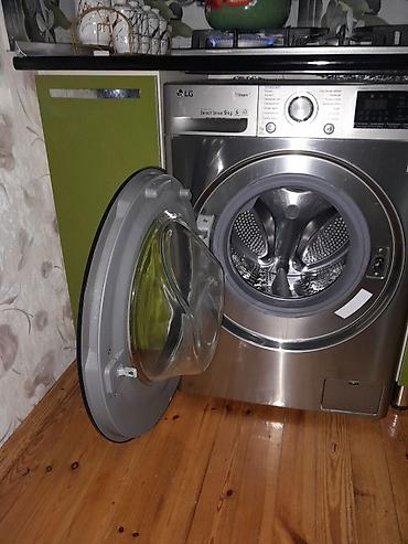 balaca maşın: Paltaryuyan maşın LG, 9 kq, İşlənmiş, Avtomat, Qurutmasız, Kredit yoxdur, Ünvandan götürmə — 1