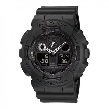 мужские спортивные часы: Casio G shock GA100-1A1,новый,в черном цвете покупал не подошёл размер