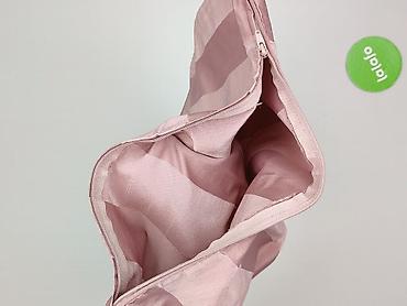 бу товары: Różowa kosmetyczka/etui z tkaniny z połyskiem, w szerokie pionowe pasy — 4