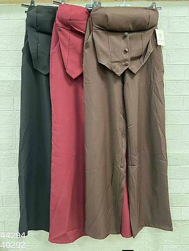 Kompleti: Ženski komplet – korset top bez bretela + široke pantalone - — 8