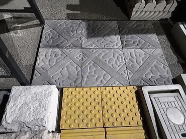 Dekorativ beton səki daşları və piyada plitələri - Material: yüksək