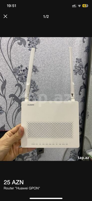 Modemlər və şəbəkə avadanlıqları: Huawei modem 5g gpon
yenidi 1 ay istifadeh oldu