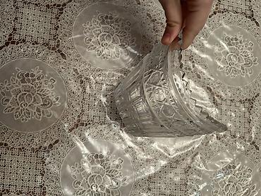 xonca konfeti: Kəsimli şüşə/qədimi üslubda kristal qab - Material: qalın — 2