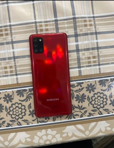 Samsung Galaxy A21S, Б/у, 32 ГБ, цвет - Красный, 2 SIM
