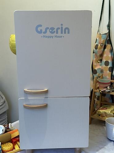 silver kitchen: Деревянный детский холодильник Gserin “Happy Hour” - Игровой — 3
